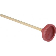 Carlisle 36438600 Flo-Pac Rubber Force Cup with Wood Handle  6" Diameter x 18" Length  Red (Case of 12) - B00B03QUAA